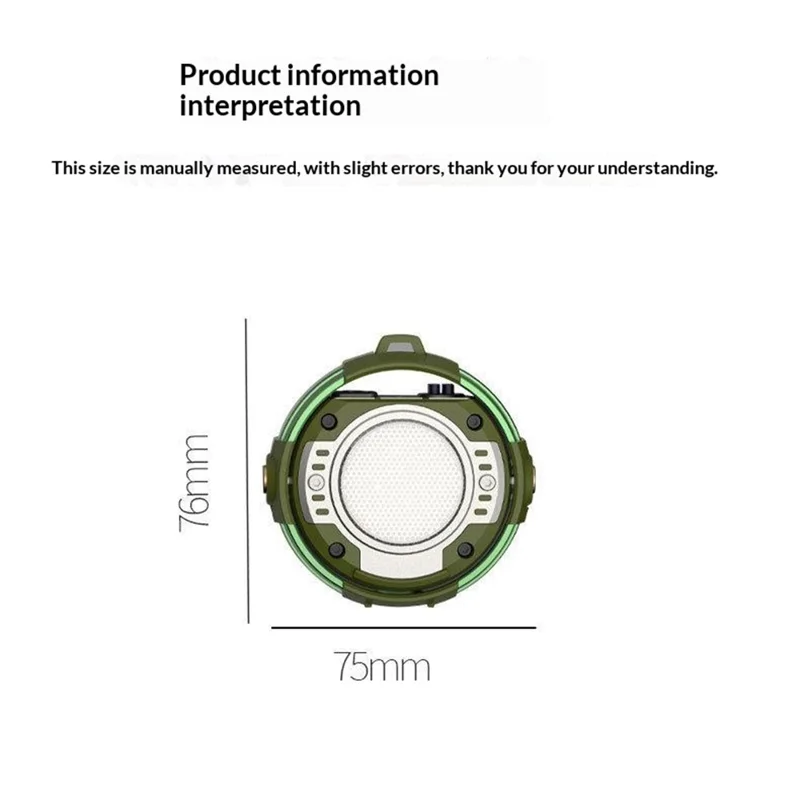 22HO0018 Lámpara de Trabajo Multifuncional para Exterior, Luz de Emergencia con Carga USB y Cabezal Magnético - Lámpara de Trabajo P7 / Azul
