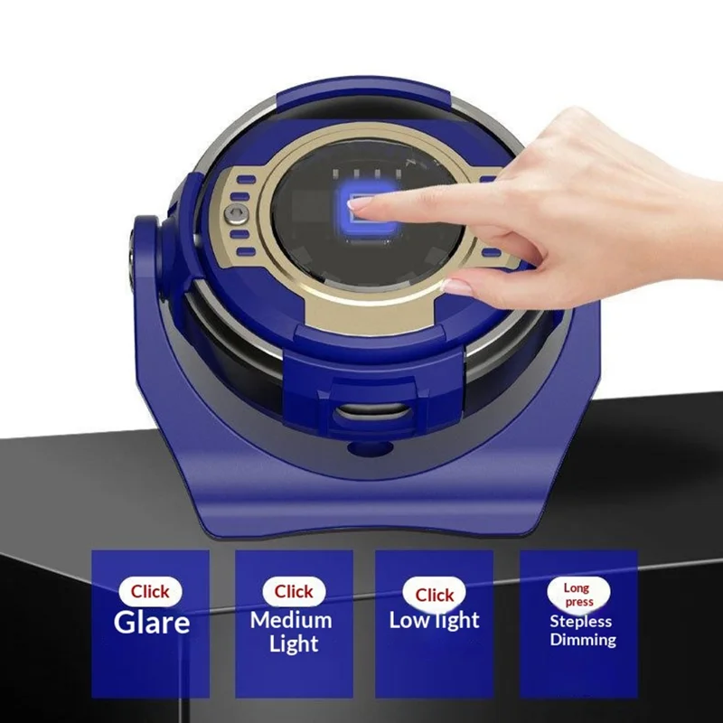 22HO0018 Lámpara de Trabajo Multifuncional para Exterior, Luz de Emergencia con Carga USB y Cabezal Magnético - Lámpara de Trabajo P7 / Azul