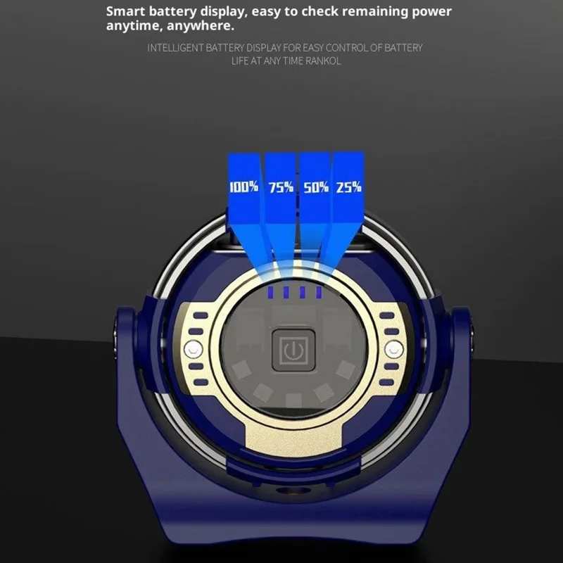 22HO0018 Lámpara de Trabajo Multifuncional para Exterior, Luz de Emergencia con Carga USB y Cabezal Magnético - Lámpara de Trabajo P7 / Azul