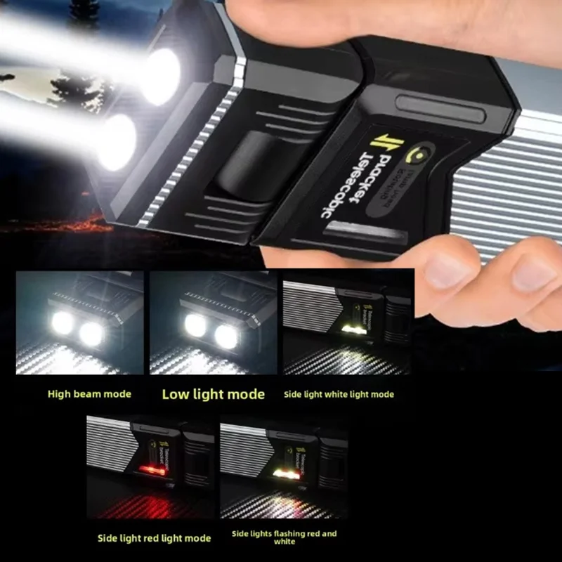 TG-GZ04301 Rechargeable LED Work Light Stretchable Rotatable Flashlight with Magnetic Base and Type-C Charging for Car Repair