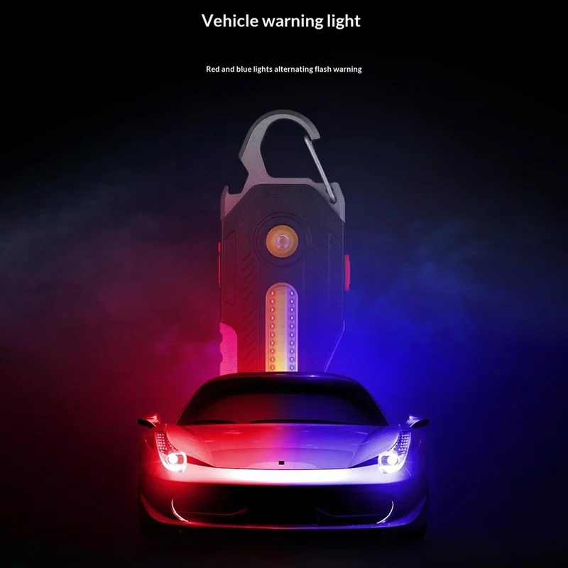 Linterna EDC multifunción de alta luminosidad con abridor de botellas y silbato de supervivencia