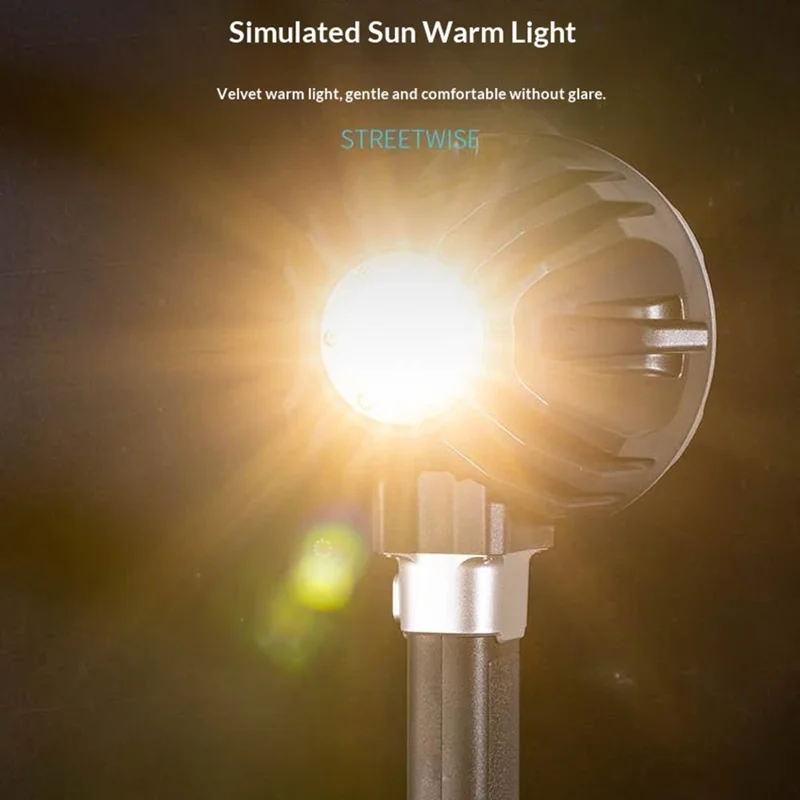 W5218A Maat S Zaklamp met Externe 6500mAh Batterij P50 + COB LED Werklicht met DC-poort