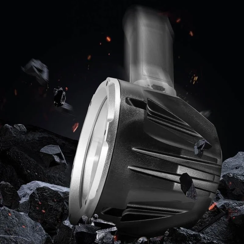 Linterna de mano W5218B tamaño S con batería integrada de 3000 mAh, luz de trabajo LED P50 + COB, lámpara de advertencia exterior