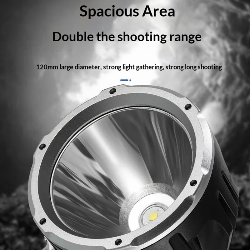 Ручной фонарь W5219B, размер L, встроенный аккумулятор 3000 мА·ч, светодиодный фонарь P50 + COB, рабочий свет, уличная сигнализация