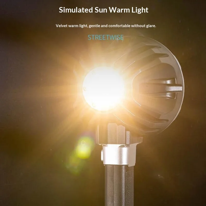 Linterna de mano tamaño L W5219A con batería externa de 6500 mAh, luz de trabajo LED P50 + COB con puerto DC