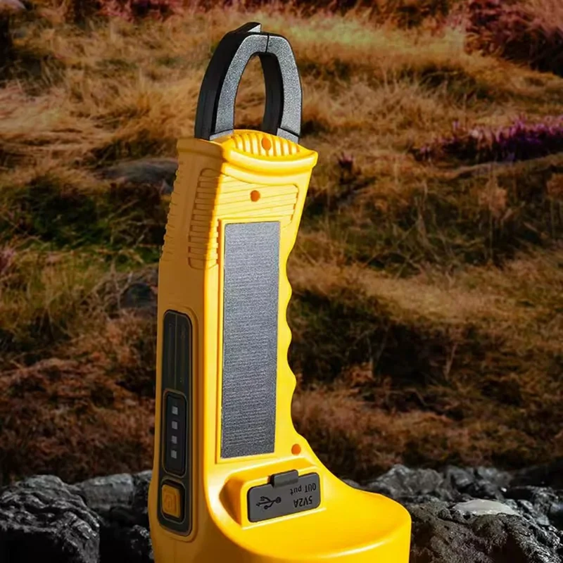 W5217 Lanterna Multifuncional LED Solar com Função de Power Bank - Amarela