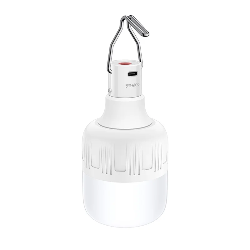 YESIDO DH14 Lampadina d'Emergenza Ricaricabile con 12 LED, Lanterna da Campeggio Regolabile su 3 Livelli, Bianca