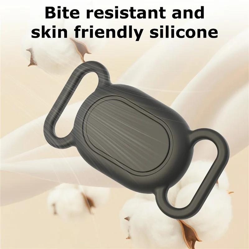 Coque en silicone pour Xiaomi Tag Tracker étanche et antidéflagrante, housse de protection avec boucles de collier - Noir