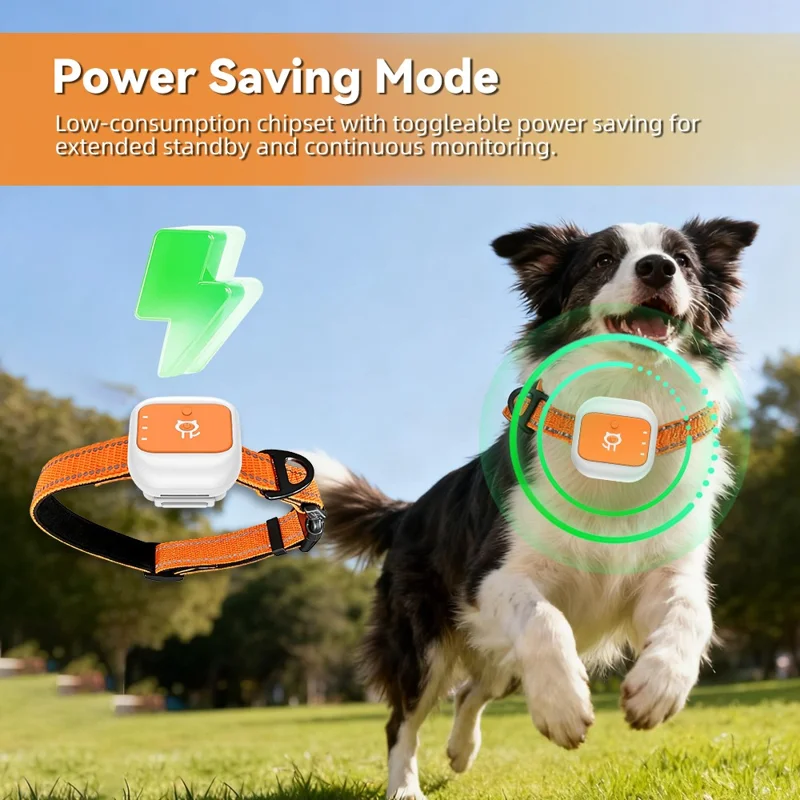 G01 Waterproof Smart Pet Tracker WiFi+GPS Positioning Anti-Lost Collar for Cats Dogs, Eurasian Version - Orange S