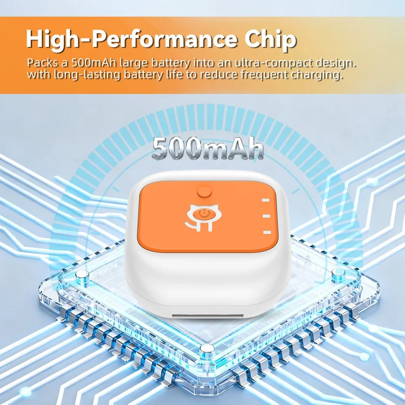 G01 Waterproof Smart Pet Tracker WiFi+GPS Positioning Anti-Lost Collar for Cats Dogs, Eurasian Version - Orange S