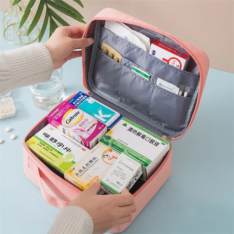 Borsa Medica Di Stoccaggio Della Medicina Della Borsa Medica Di Emergenza Del Viaggio Portatile Di Grandi Dimensioni - Verde