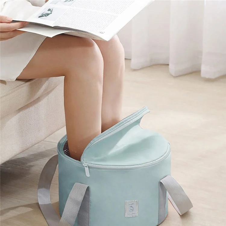 TB-0678 Tamanho Pequeno Portátil Folding Water Bucket Travel Camping Caminhando Water Solder Bolhbasin Com Tampa - Rosa