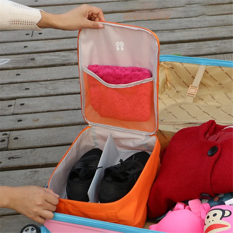 WEEKEIGHT Shoes Bag Convenient Packing Travel Bag Storage Shoes Pouch - Orange