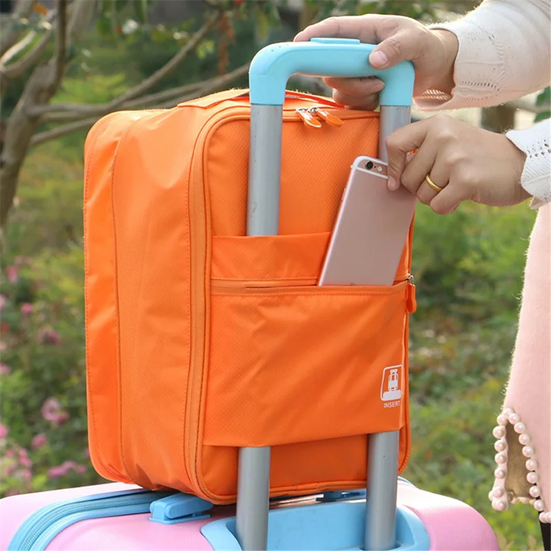 WEEKEIGHT Shoes Bag Convenient Packing Travel Bag Storage Shoes Pouch - Orange