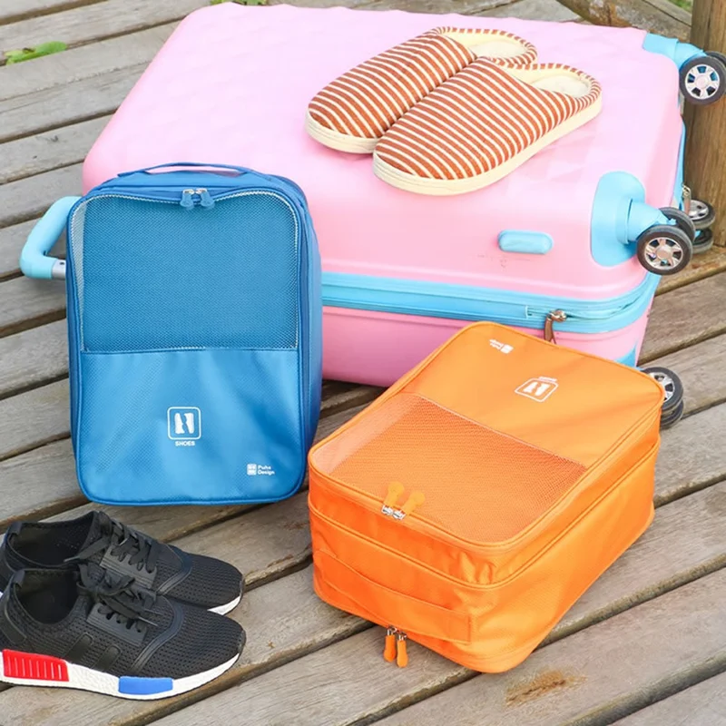 WEEKEIGHT Shoes Bag Convenient Packing Travel Bag Storage Shoes Pouch - Orange