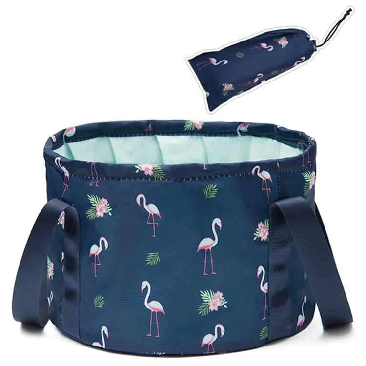 Cuenca Plegable Para la Pesca en el Hogar Campa de Lavado de Lavado de Lavado de Baño de Cubos, Talla S - Pájaro Azul Oscuro