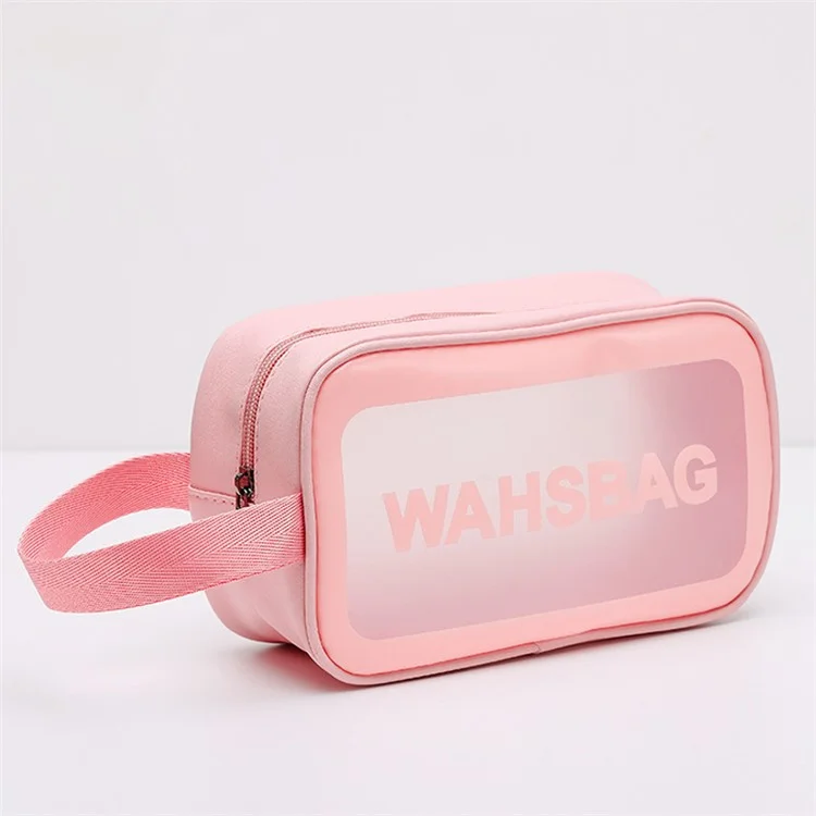 Sac de Toilette Cosmétique en PVC Sac de Voyage Imperméable Sac de Voyage pour Cadeaux et Utilisation Quotidienne, Taille : S - Rose
