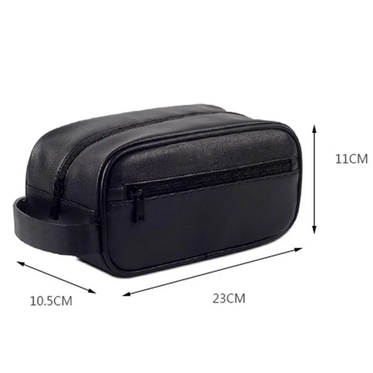 TRABELE TSN0125 Men's PU Leather Stylish Makeup Bag Storage Bag Traveling Accessory Toiletries