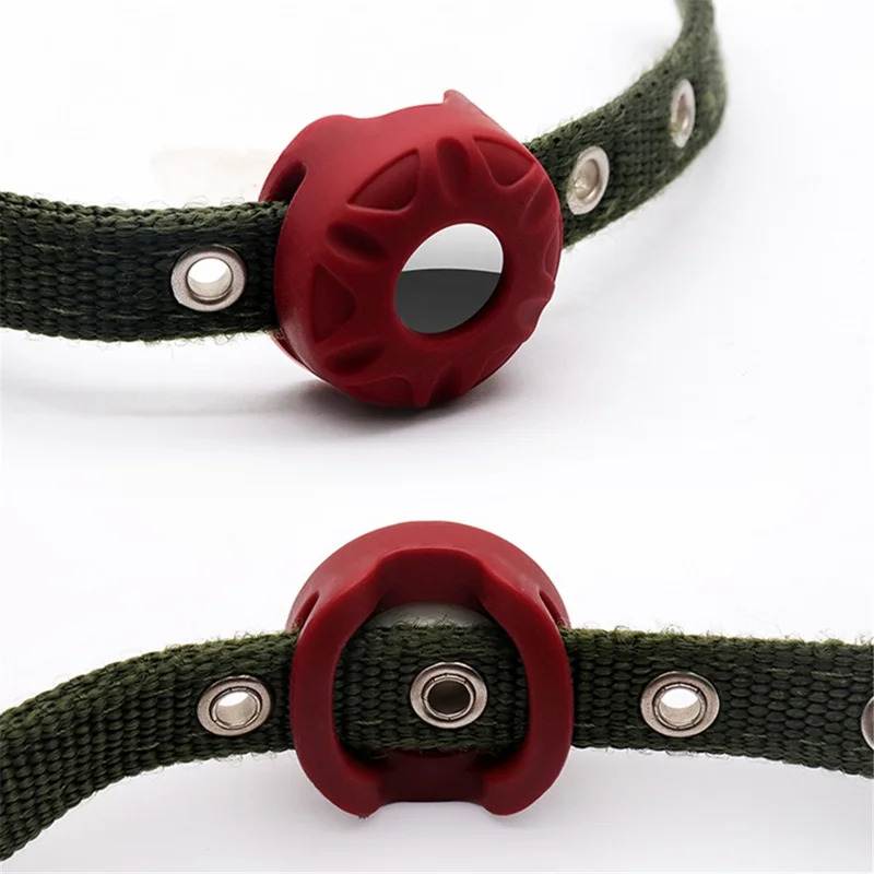 Silicone Case for Apple AirTag Dog Cat Tracker Protector Anti-lost Pet Locator Soft Cover (Size: S) - Purple