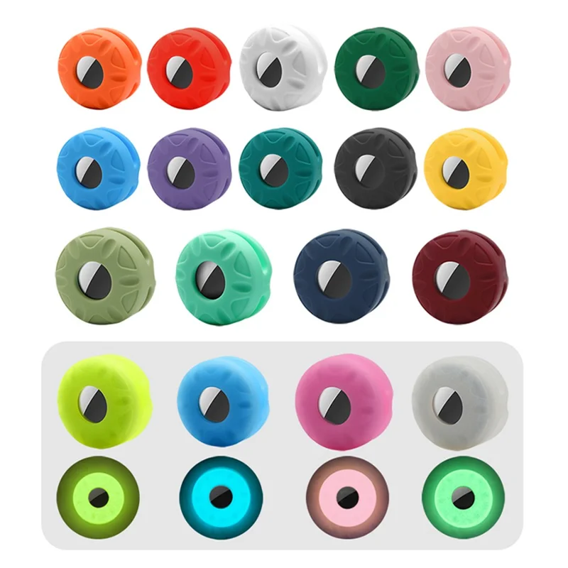 Silicone Case for Apple AirTag Dog Cat Tracker Protector Anti-lost Pet Locator Soft Cover (Size: S) - Purple