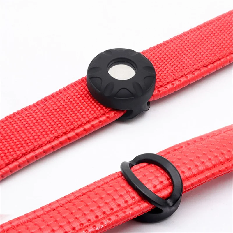 For Apple AirTag Protective Case Dog Cat Tracker Silicone Cover Anti-lost Pet Collar Soft Silicone Shell (Size: L) - Midnight Blue