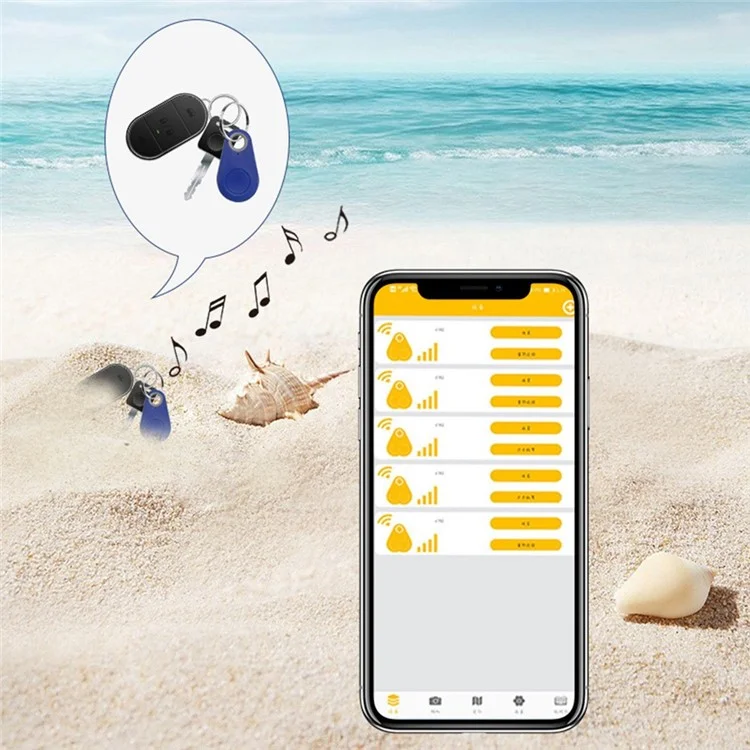 FD-01 Smart Bluetooth Article Locator à Deux Voies Finder Pet Porte-kelet Dog Dog Tracker Anti-Lost Tag Alarm Rappel - Vert