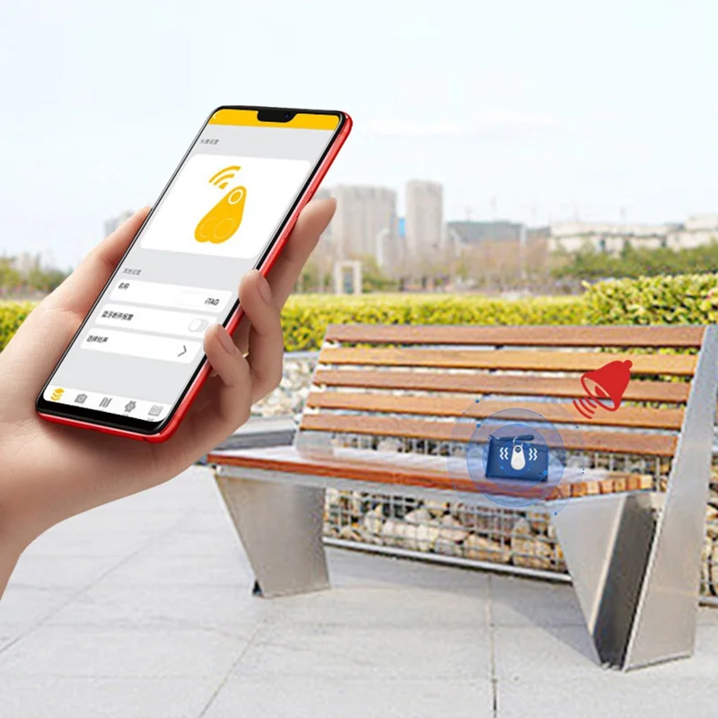 FD-01 Smart Bluetooth-compatible Item Locator Two-Way Finder Key Wallet Dog Tracker Anti-Lost Tag Alarm Reminder - Pink