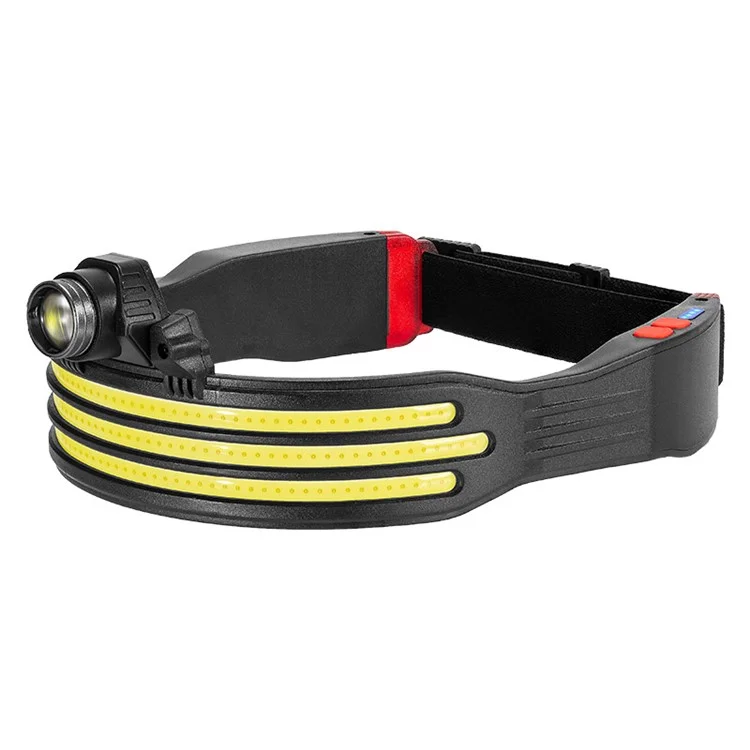 W694-3 COB Mini LED Head Light Regolabile Multi-Funzione Lampada da Testa Outdoor Fascia Lampada con Avviso Rosso