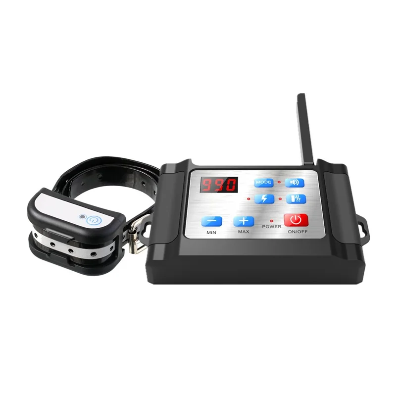 Sistema de cerca elétrica sem fio para cães 888, treinamento de animais de estimação, colar recarregável, 1 transmissor + 1 receptor - Plug EUA 
