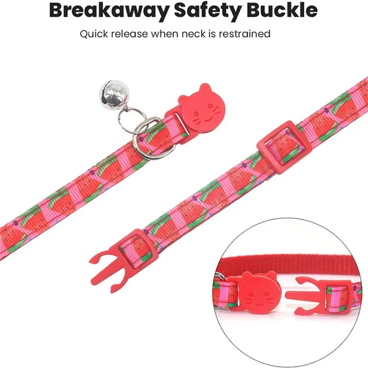Étui en silicone pour localisateur AirTag, motif de fruits, traceur GPS, collier réglable pour animaux de compagnie avec cloche - Rouge