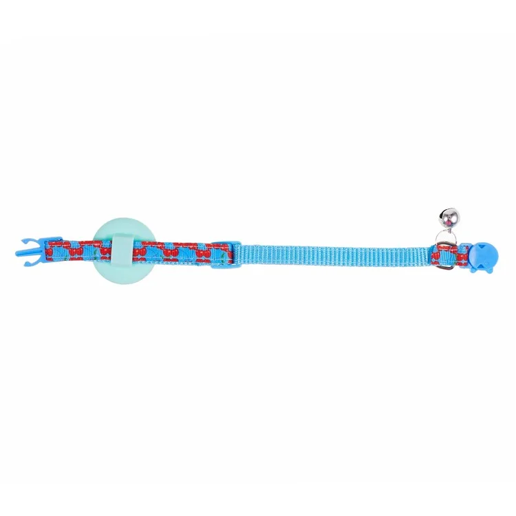 Coque en silicone pour le localisateur AirTag, motif fruit, traceur GPS, collier de chien réglable avec clochette - Bleu