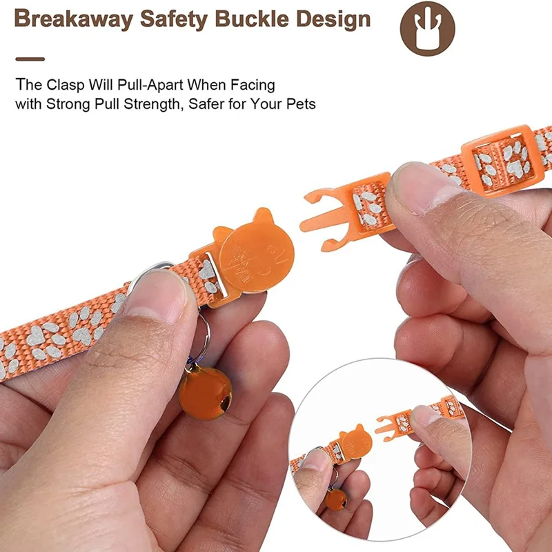 Protective Case for AirTag Reflective Pet Collar GPS Tracker Silicone Cover with Bell and Anti-lost Pendant - Yellow