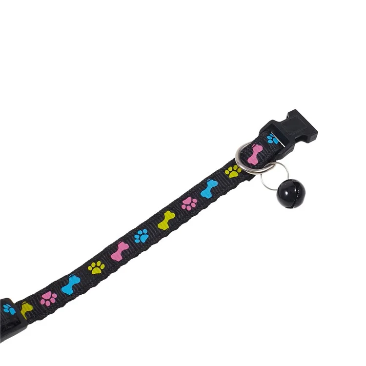 Silicone Case for AirTag Tracker Adjustable Pet Collar Anti-lost Cat Collar with Bell - Black