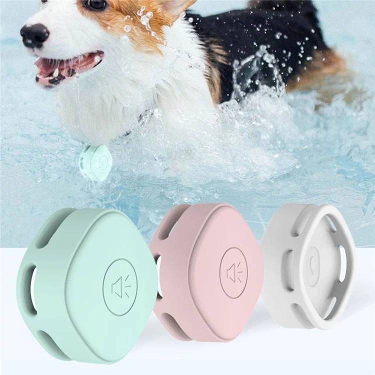 Kompatibel mit Samsung Galaxy SmartTag Bluetooth-Tracker Wasserdichte Silikonhülle Schutzhülle für Haustierhalsbänder - Schwärzlich-Grün