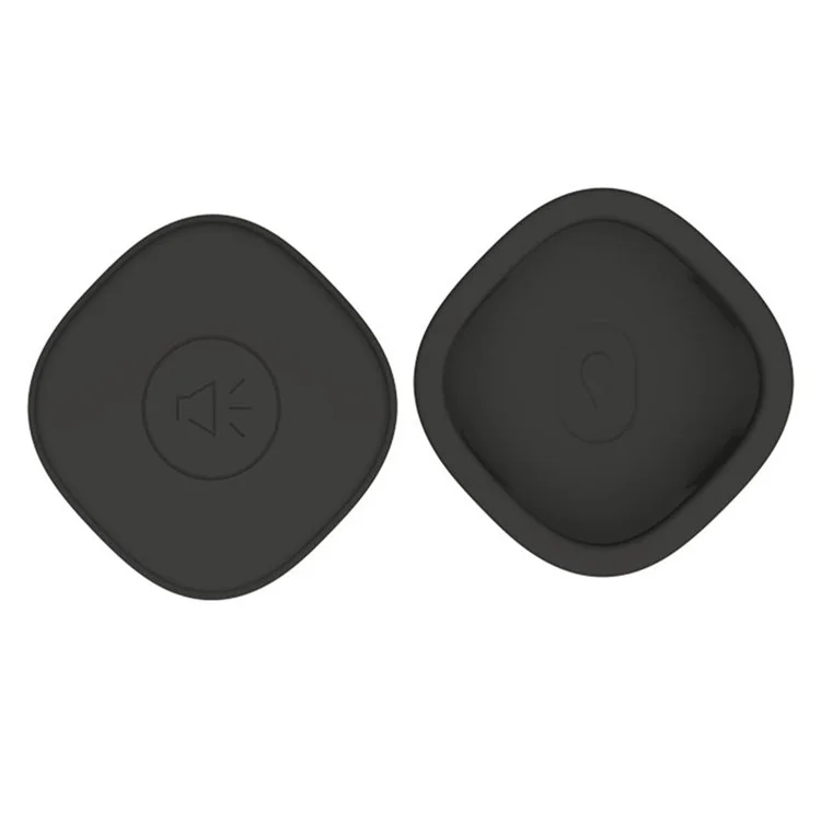 Compatible con el rastreador Bluetooth Samsung Galaxy SmartTag Funda protectora de silicona resistente al agua para collar de mascota - Negro