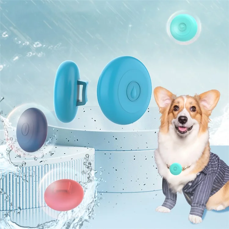 Für AirTag Pet Collar Anti-lost Locator Tracker Silikon-Schutzhülle, Größe S - Himmelblau