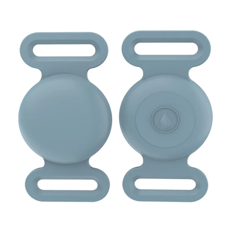 Protective Sleeve for AirTag Pet Collar Anti-lost Locator Tracker Silicone Case, Size M - Denim Blue