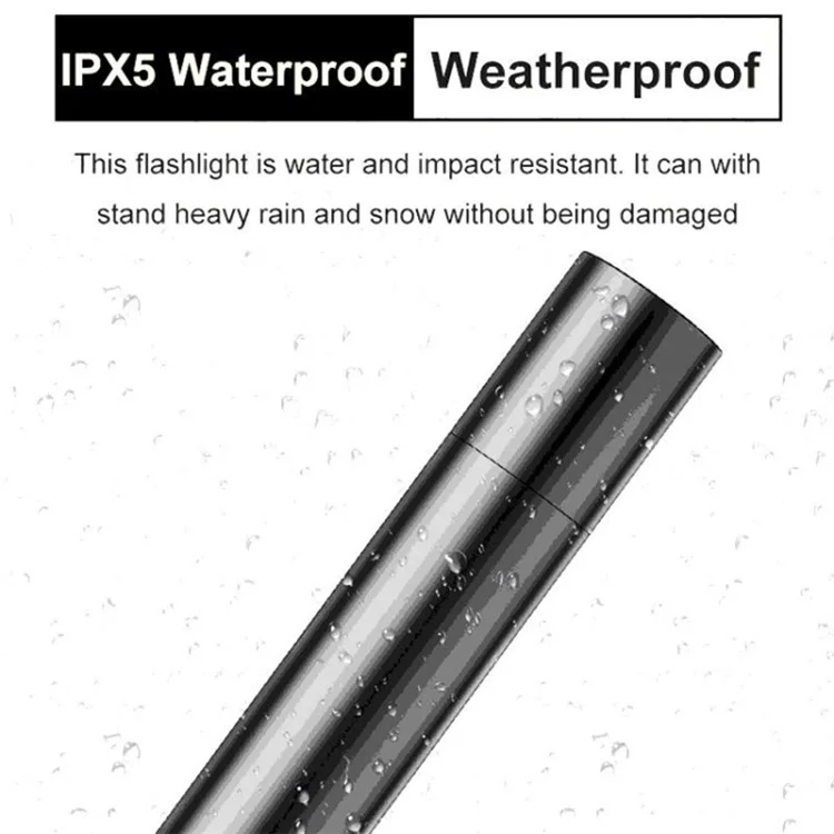 LED Наружный яркий 1200мАч фонарик с зумом, водонепроницаемый, портативный свет