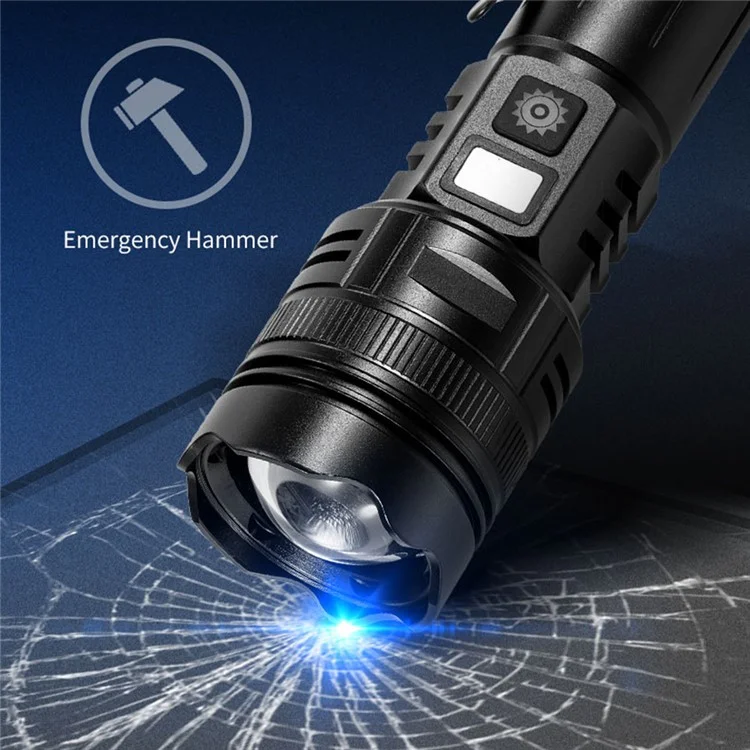 A065-Laser Taschenlampe für Haus und Outdoor 20W Lila Licht Tragbare LCD-Anzeige Taschenlampe (ohne Batterie) 