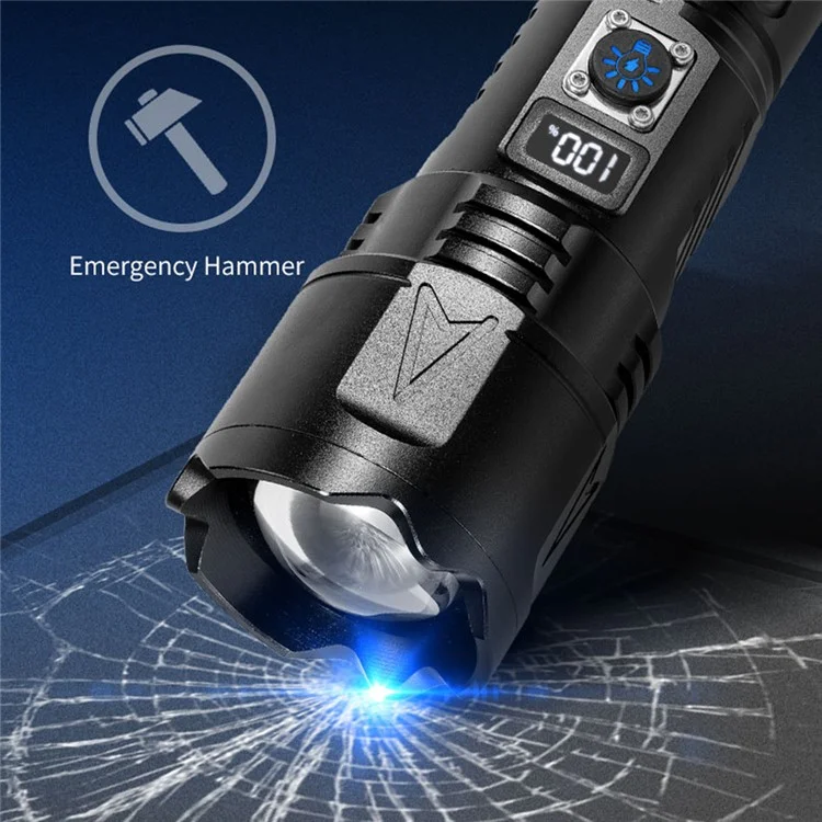 X20C Adventure Outdoor Sports Flashlight Portable 5-Gear Telescopic Zoom Flashlight (No Battery)
