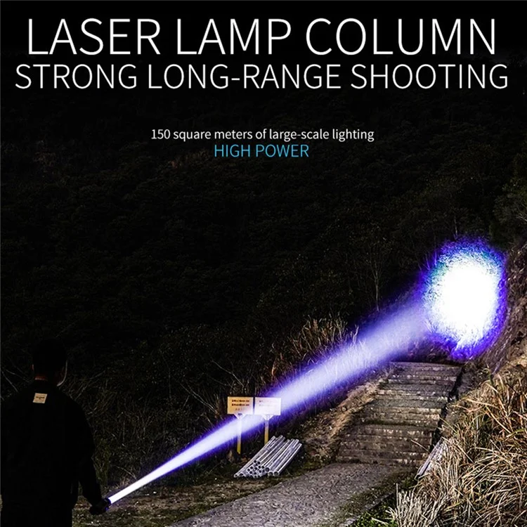 X20C Adventure Outdoor Sports Flashlight Portable 5-Gear Telescopic Zoom Flashlight (No Battery)