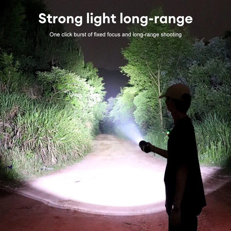 S350 Outdoor Aluminum Alloy Flashlight 18350 Battery Powered Portable Flashlight with Storage Bag - Built-In Magnet