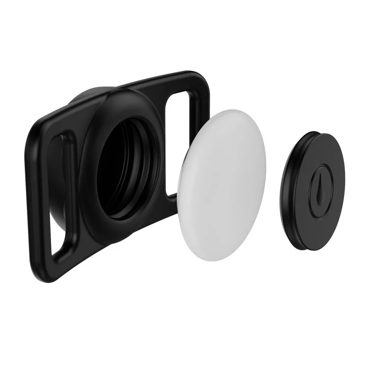 Porte-collier Pour Chien Pour Couverture de Tracker GPS en Silicone Étanche à Airtag Couvre-tracker Anti-perdant - Noir