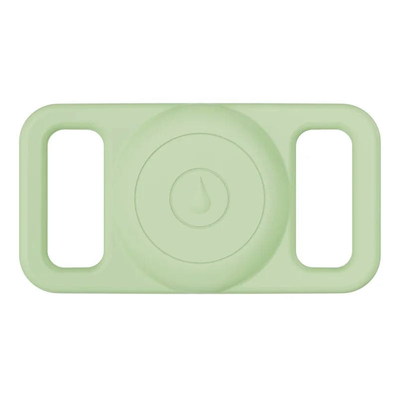 Dog Collar Holder for AirTag Waterproof Silicone GPS Tracker Cover Anti-Lost Locator Case - Green