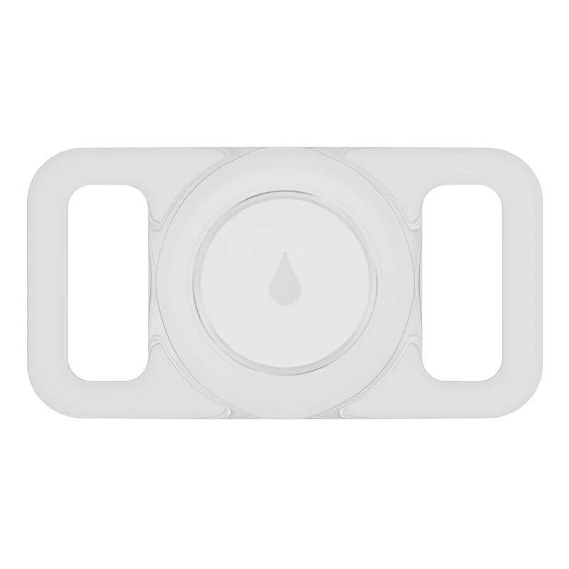 Dog Collar Holder for AirTag Waterproof Silicone GPS Tracker Cover Anti-Lost Locator Case - Transparent