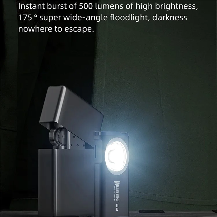 WUBEN G2 Lampe de poche forte Fonctionnement sur batterie Super Bright LED Light for Outdoor Camping - Noir