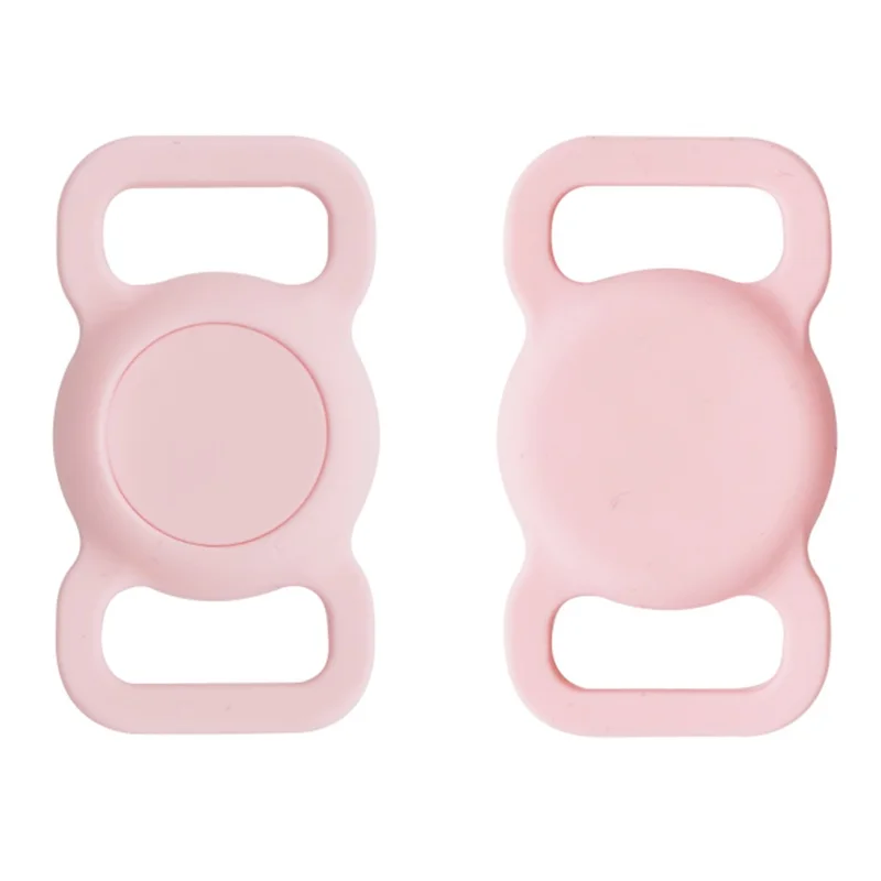 Protective Sleeve for AirTag Pet Collar Anti-lost Bluetooth-compatible Tracker Silicone Case - Pink