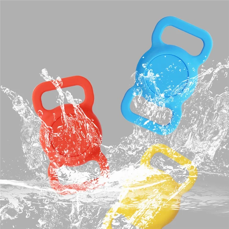 Étui de protection pour collier d'animal de compagnie AirTag anti-perte Tracker Bluetooth Étui en silicone - Jaune