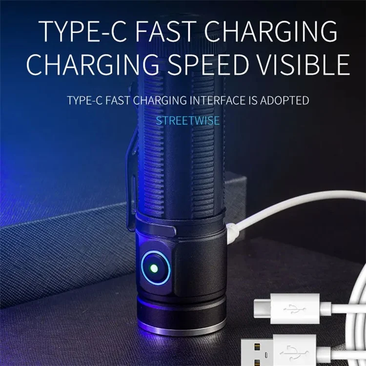 W5184 6-LED Flashlight with Clip for Camping Fishing Light High Brightness Battery-Operated Night Light