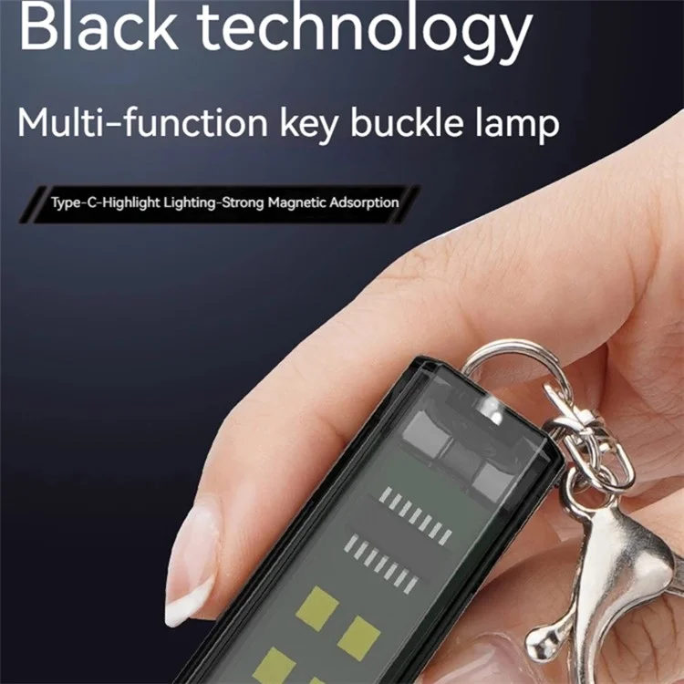 MNS3 Outdoor Keychain Mini Flashlight Magnetic Emergency Lighting Tool Portable LED Night Light